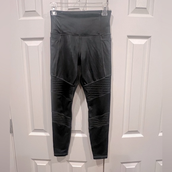 Athleta Pants - Athleta brand Moto metallic leggings